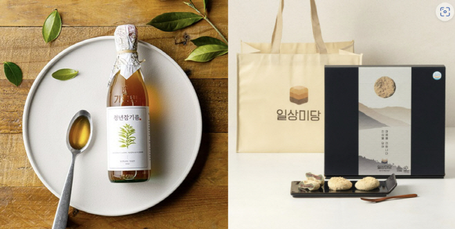 전라도 청년 참기름과 일상미당 콩쑥개떡 선물세트