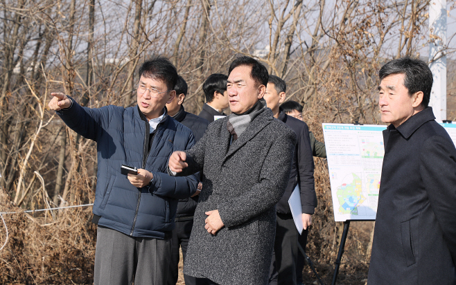 정장선 평택시장 고덕국제화계획지구 현장 방문