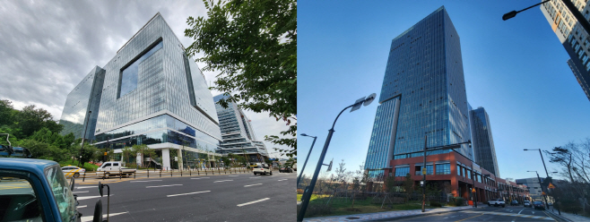 (좌)향동지구 지식산업센터 전경(GL메트로시티 향동), (우)