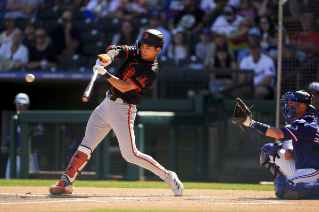 Giants Rangers Spring Baseball