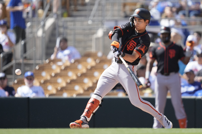 Giants Dodgers Spring Baseball <YONHAP NO-2231> (AP)