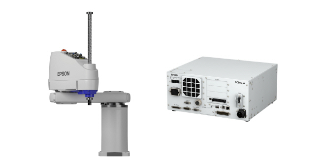 [이미지] 한국엡손이 선보이는 스카라 로봇 GX8(좌)과, 컨트롤러 RC800(우)