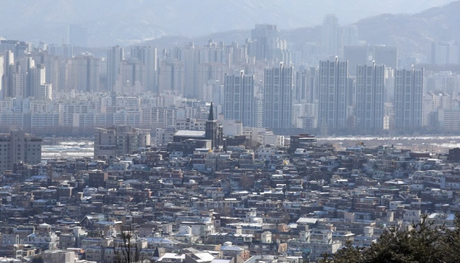 남산 서울 시내 모습