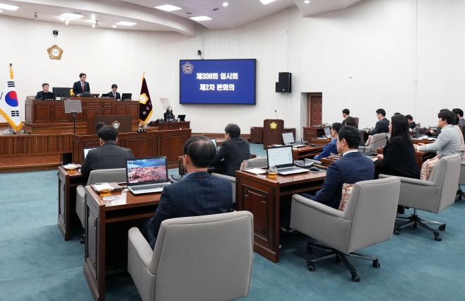 [사진자료] 3월 21일 하남시의회 제338회 임시회 제2차 본회의.(사진_하남시의회 제공)