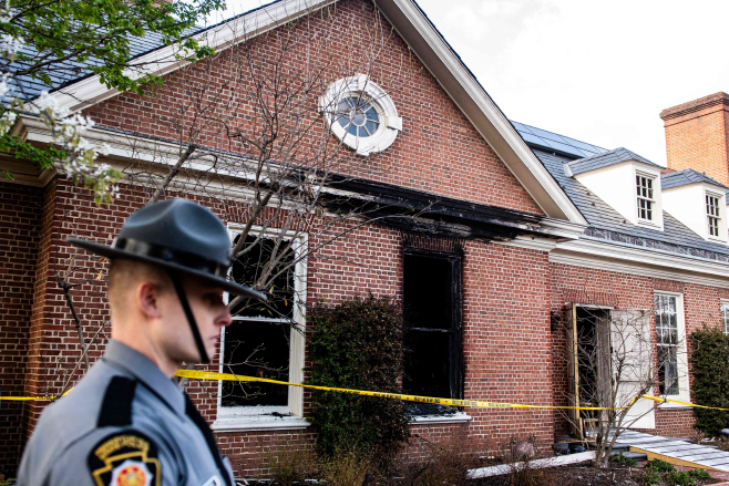 US-PENNSYLVANIA-GOVERNOR-SHAPIRO'S-RESIDENCE-SET-ON-FIRE-IN-SUSP