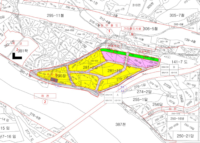 원덕역세권 군관리계획 결정도