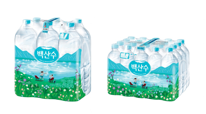 농심 백산수 아트 컬래버레이션 패키지 이미지