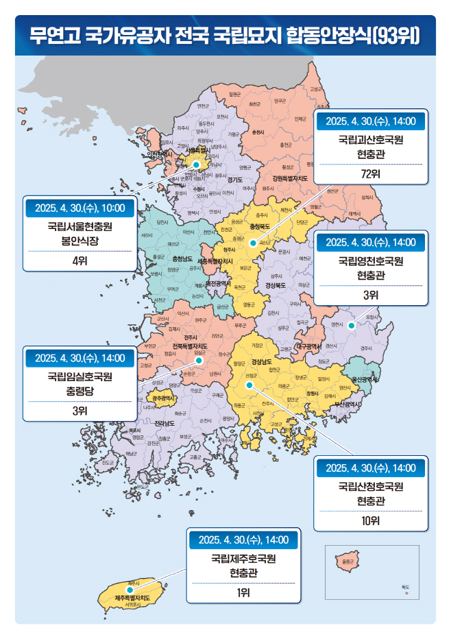 무연고 국가유공자 국립묘지 합동안장식 관련 이미지