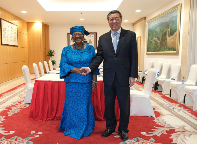SWITZERLAND-GENEVA-CHINA-HE LIFENG-WTO CHIEF-MEETING