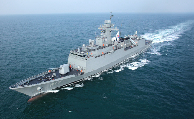 SK오션플랜트가 건조한 울산급 홀위함