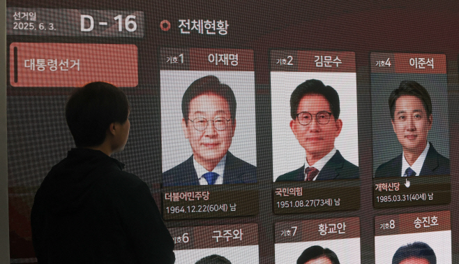 2주 남짓 남은 대통령 선거<YONHAP NO-4348>