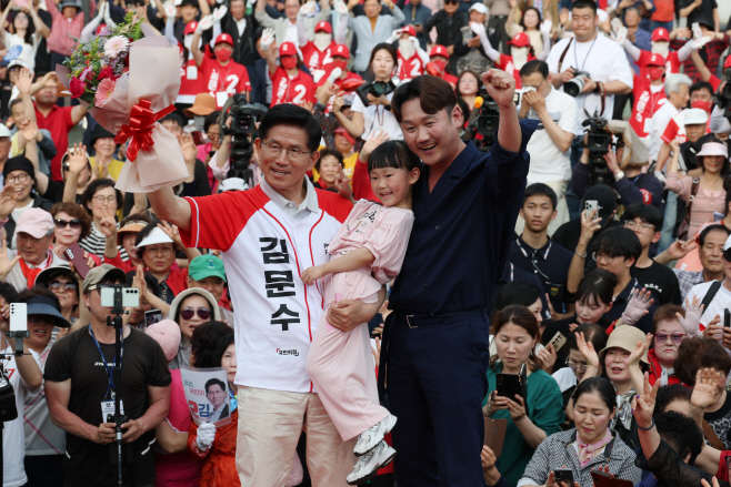 김문수, 경기 동두천 유세