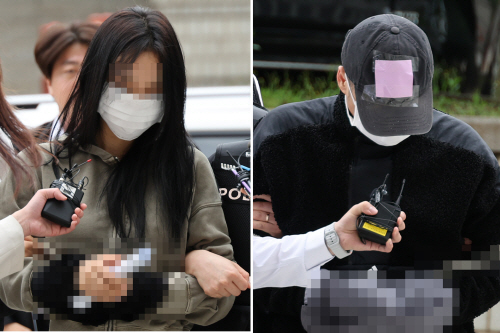 손흥민에 '임신 협박' 남녀 구속심사<YONHAP NO-4711>