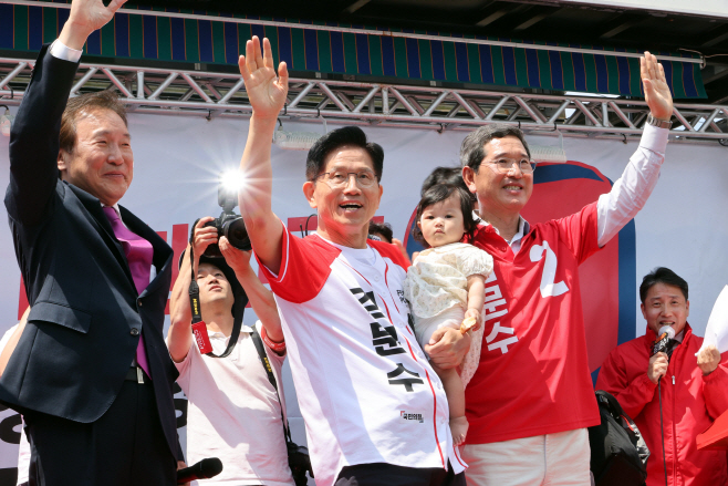 김문수, 경기 안성 유세