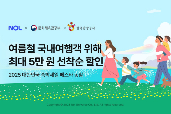 [첨부] 놀유니버스 ‘2025 대한민국 여름맞이 숙박세일 페스타’ 동참