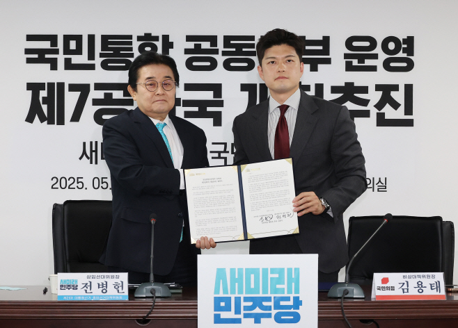 국민의힘-새미래민주당, 국민통합공동정부 운영 ...<YONHAP NO-2763>