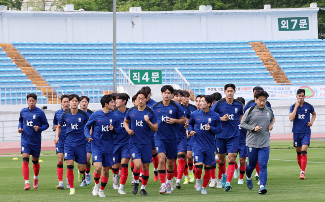 U-20 축구대표팀 소집훈련 원주서 열려<YONHAP NO-5299>