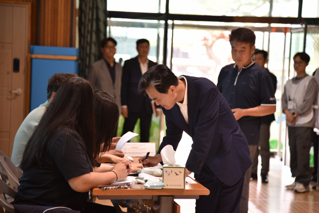김태흠 지사, 제21대 대선 투표 참여