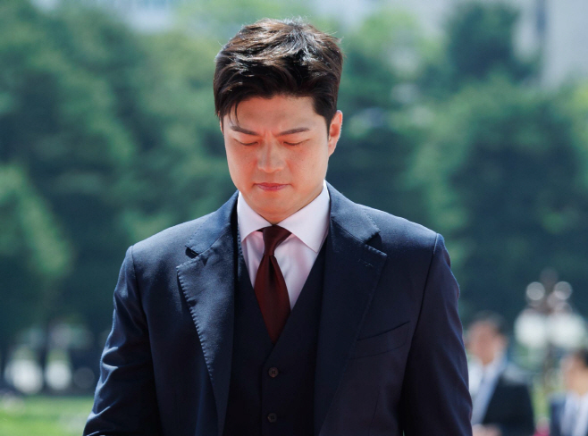 제21대 대통령 취임선서식 참석하는 국민의힘 김...<YONHAP NO-3050>