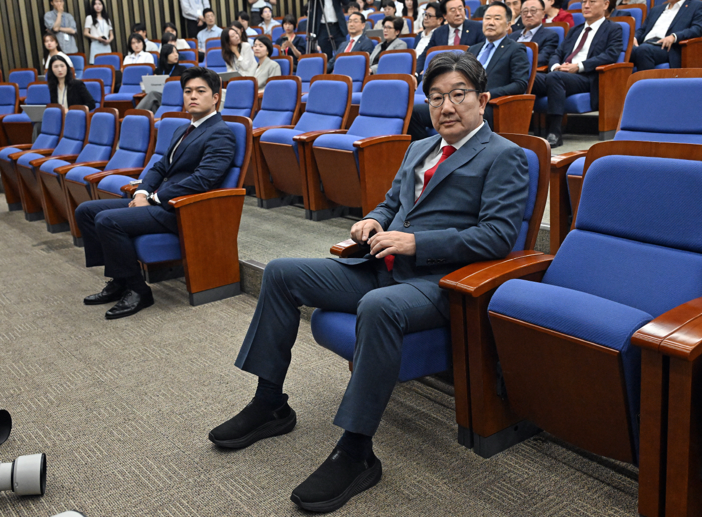 [포토] 의총 참석한 김용태·권성동