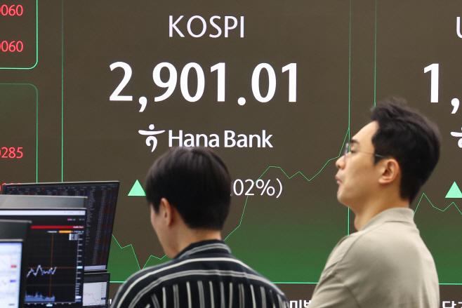 2,900선 돌파한 코스피<YONHAP NO-3479>