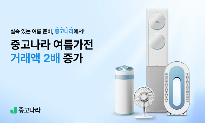 중고나라 5월 여름 가전 거래액 2배 증가