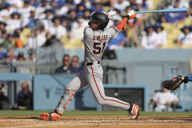 Giants Dodgers Baseball <YONHAP NO-3801> (AP)