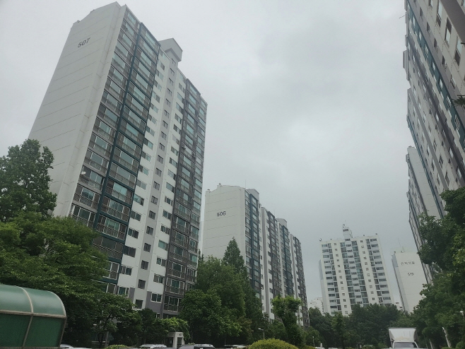 부천 중동 은하마을 단지 전경