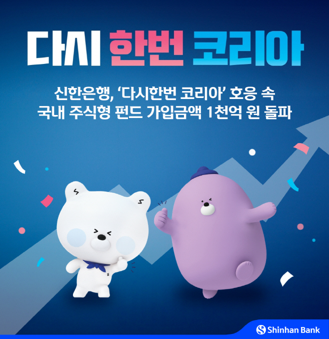 (보도자료 이미지)다시한번 코리아 호응 속 펀드 가입금액 1천억원 돌파
