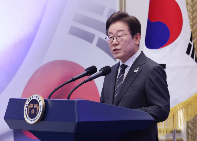 이재명 대통령, 국가유공자 초청 행사<YONHAP NO-3470>