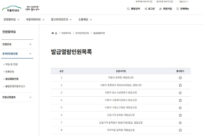 자동차365홈페이지 화면