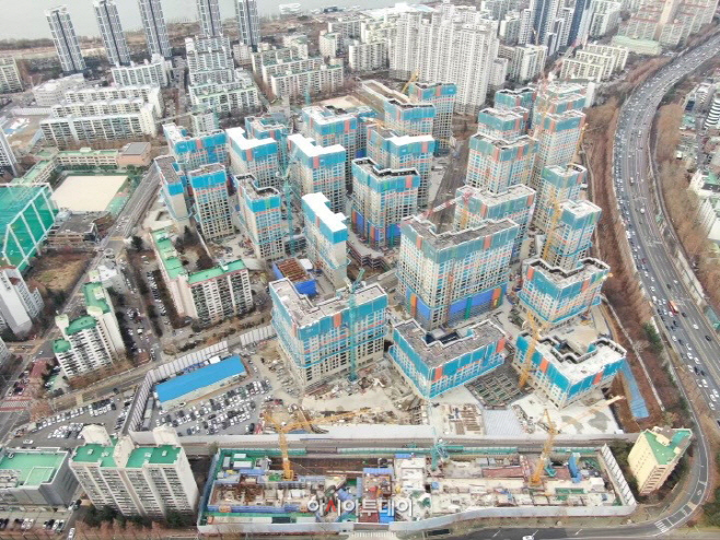 서울 서초구 잠원동 '메이플자이' 공사현장 전경