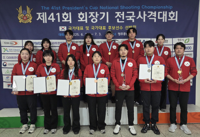 서산시청 사격팀, 전국대회서 9개 메달 획득