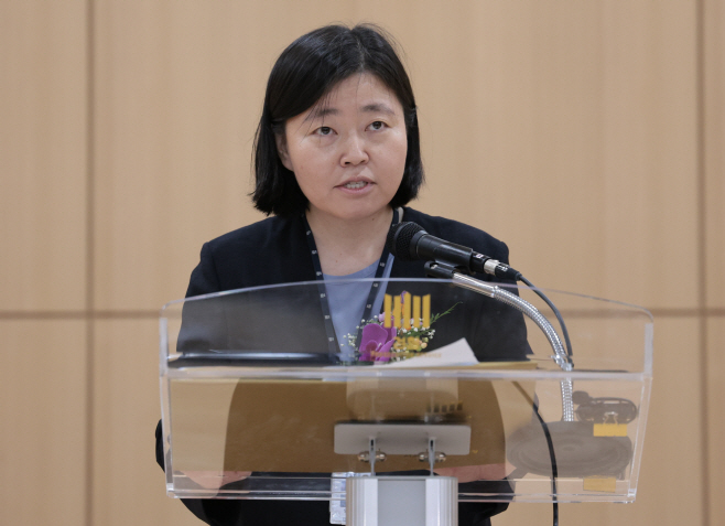 취임사 하는 임은정 신임 동부지검장