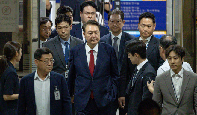 구속심사 마친 윤석열 전 대통령<YONHAP NO-5756>