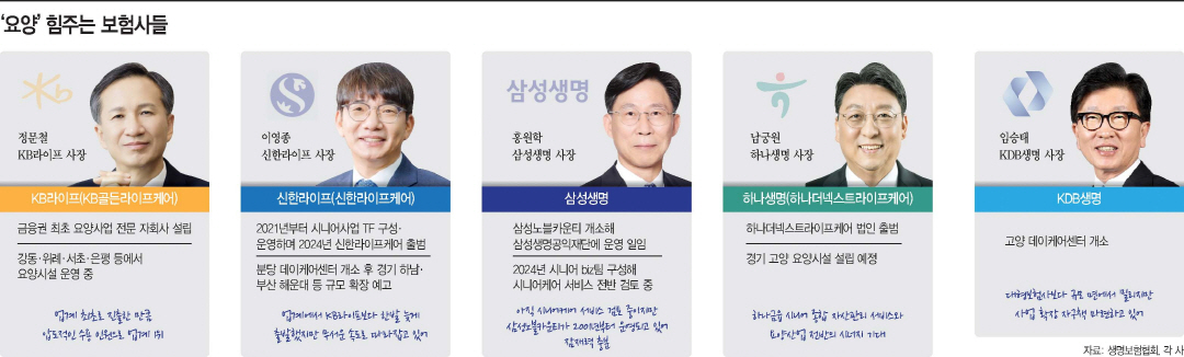[시니어 공략나선 보험사] KB·신한 각축 속 삼성까지…‘요양사업’서 新성장동력 찾는다