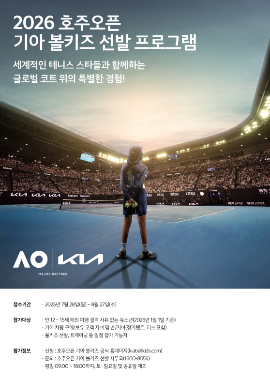 (사진) 기아, ‘2026 호주오픈’ 볼키즈 한국대표 선발