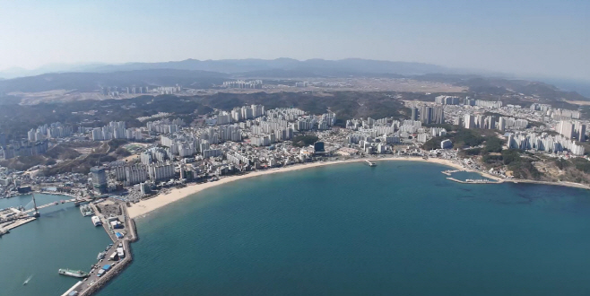 영일대 전경.