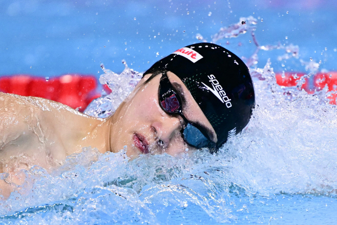 SWIM-WORLD-2025 <YONHAP NO-6033> (AFP)