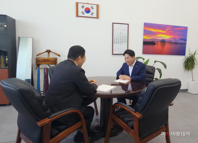 오세현 아산시장 행정안전부 방문