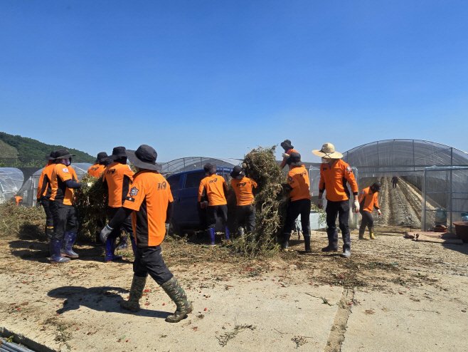 예산군 수해 복구 현장, 전국 각지에서 이어지는 온정의 손길