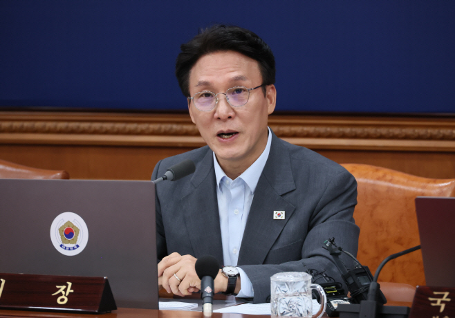 발언하는 김민석 국무총리<YONHAP NO-1410>