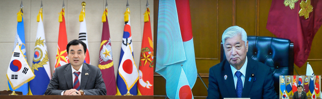 한일 국방장관 화상 공조통화