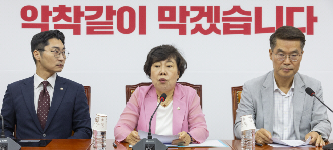 '사법정의수호 및 독재저지' 특위에서 발언하는 ...<YONHAP NO-2521>