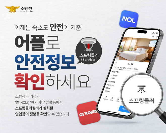 (사진1) 숙소도 안전이 기준, 숙박 어플로 안전정보 확인하세요 포스터