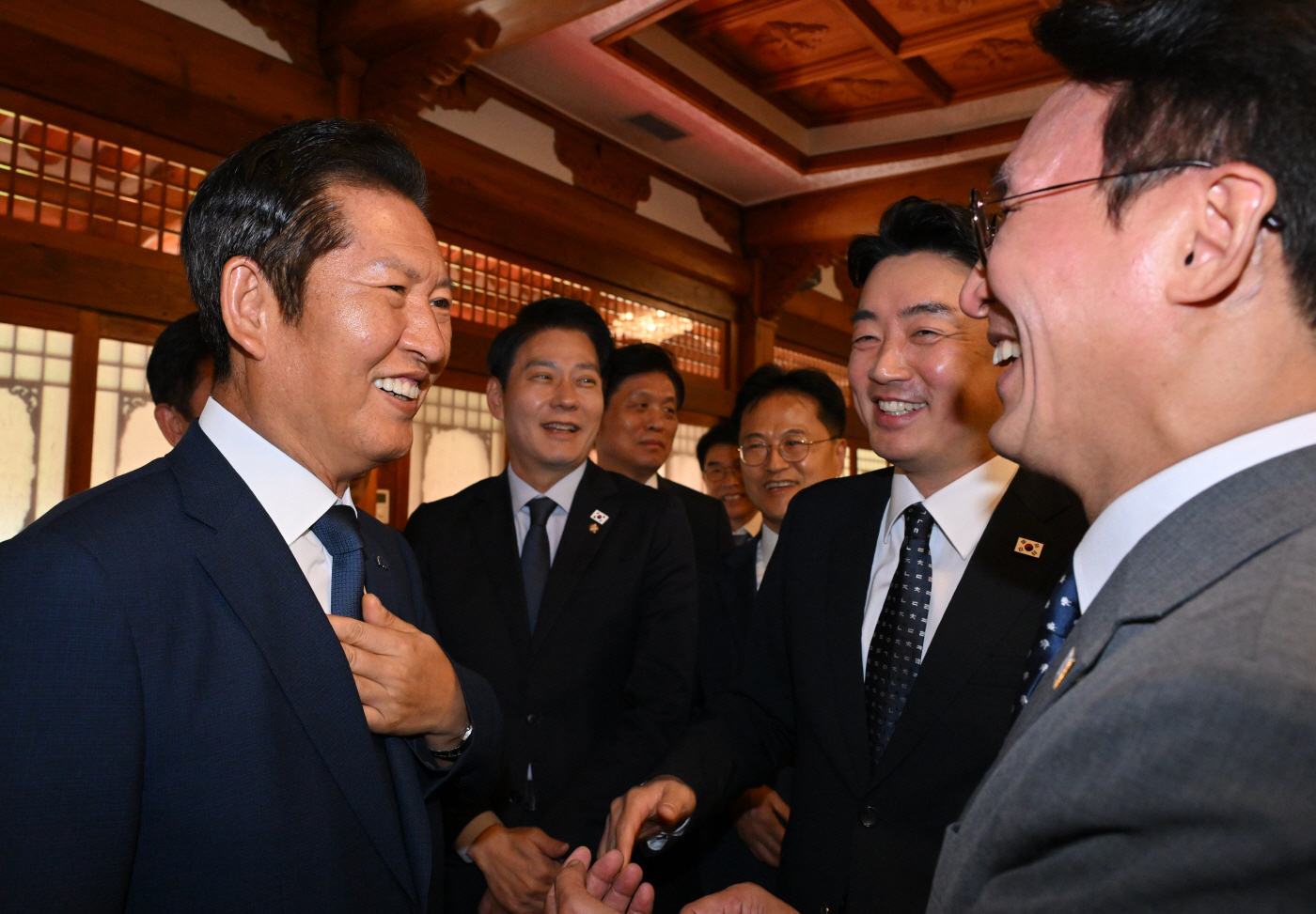 [포토] 한자리에 모인 정청래·김민석·강훈식