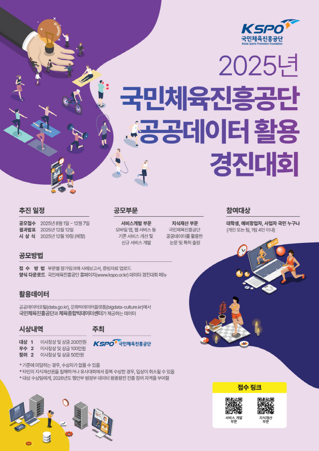 사본 -[보도사진] 국민체육진흥공단_2025년 공공데이터 활용 경진대회 안내 포스터