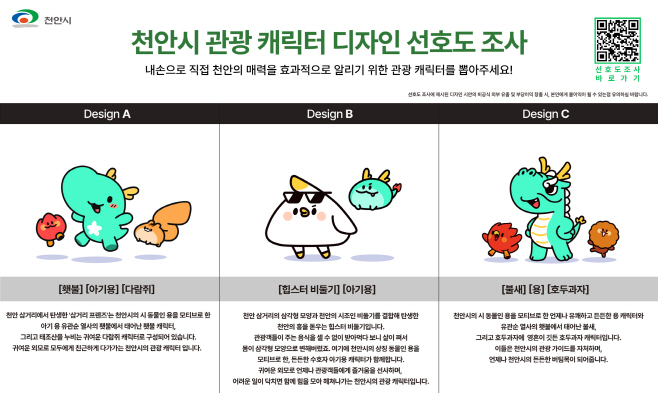 관광과(천안시 관광 캐릭터 디자인 선호도 조사) (1)