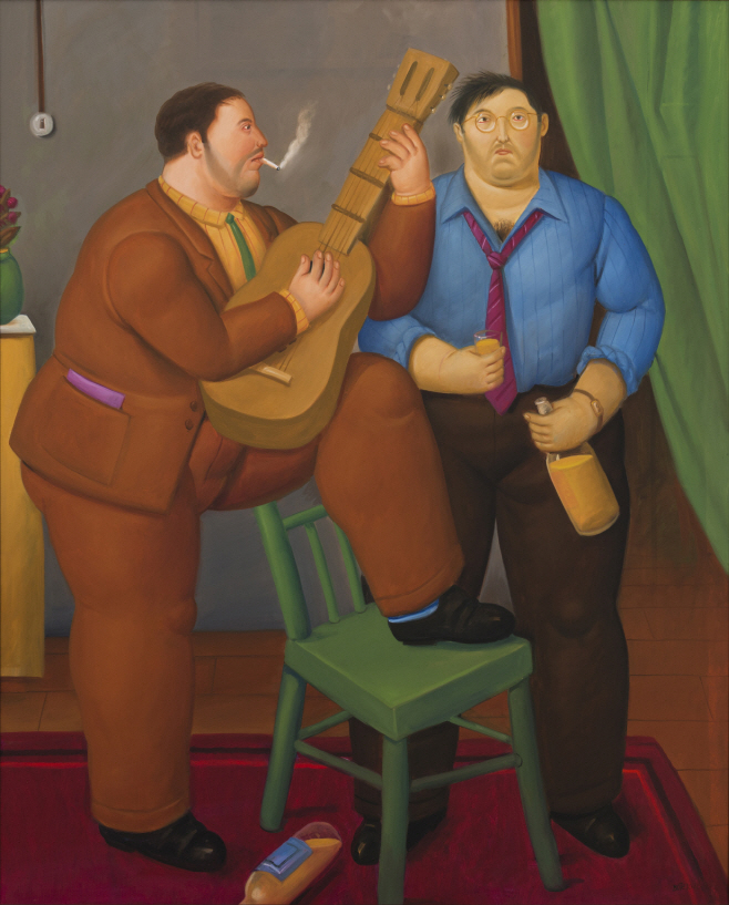 9. 아트오브더월드 - 페르난도 보테로, 두 친구, Oil on canvas, 167x135cm, 2012