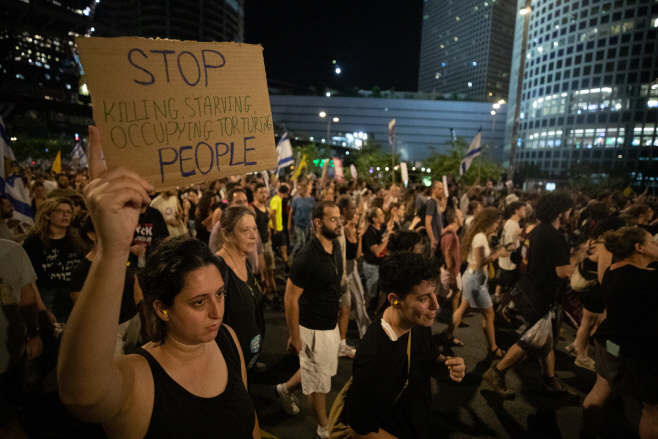 ISRAEL-TEL AVIV-PROTEST-GAZA